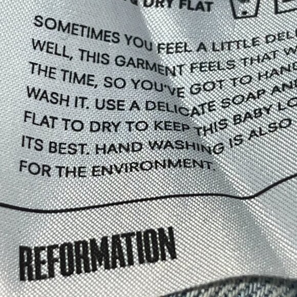 REFORMATION VINTAGE LEVI'S REPURPOSED LIGHT WASH RARE BACK SEAMS  MADE IN USA 25 - Picture 16 of 16